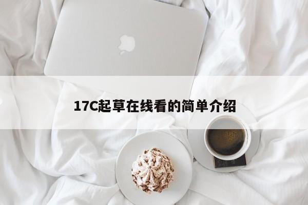 17C起草在线看的简单介绍